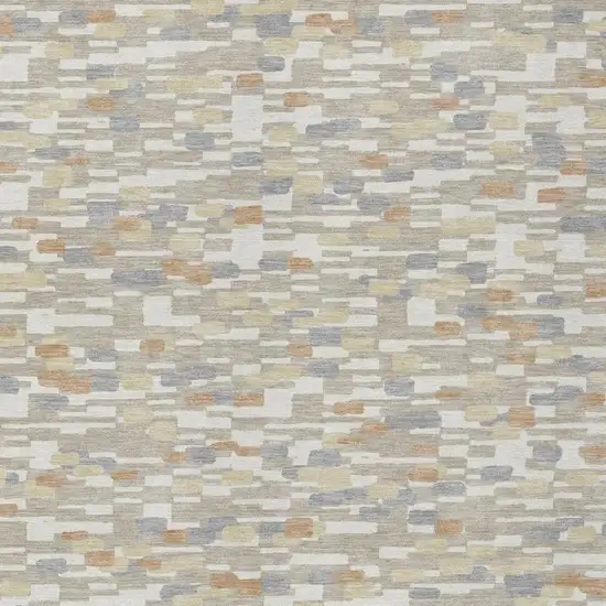 Beige And Brown Geometric Washable Indoor Outdoor Area Rug Photo 2