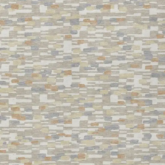 Beige And Brown Geometric Washable Indoor Outdoor Area Rug Photo 3