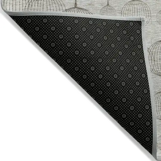 Beige And Brown Geometric Washable Indoor Outdoor Area Rug Photo 3