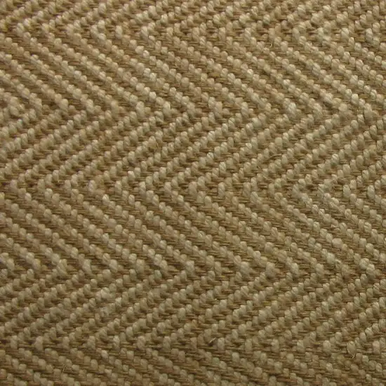 Beige And Brown Jute Chevron Hand Woven Area Rug Photo 3