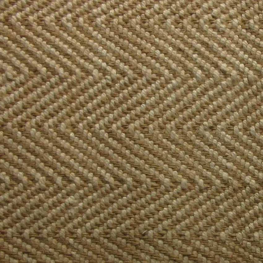 Beige And Brown Jute Chevron Hand Woven Area Rug Photo 3