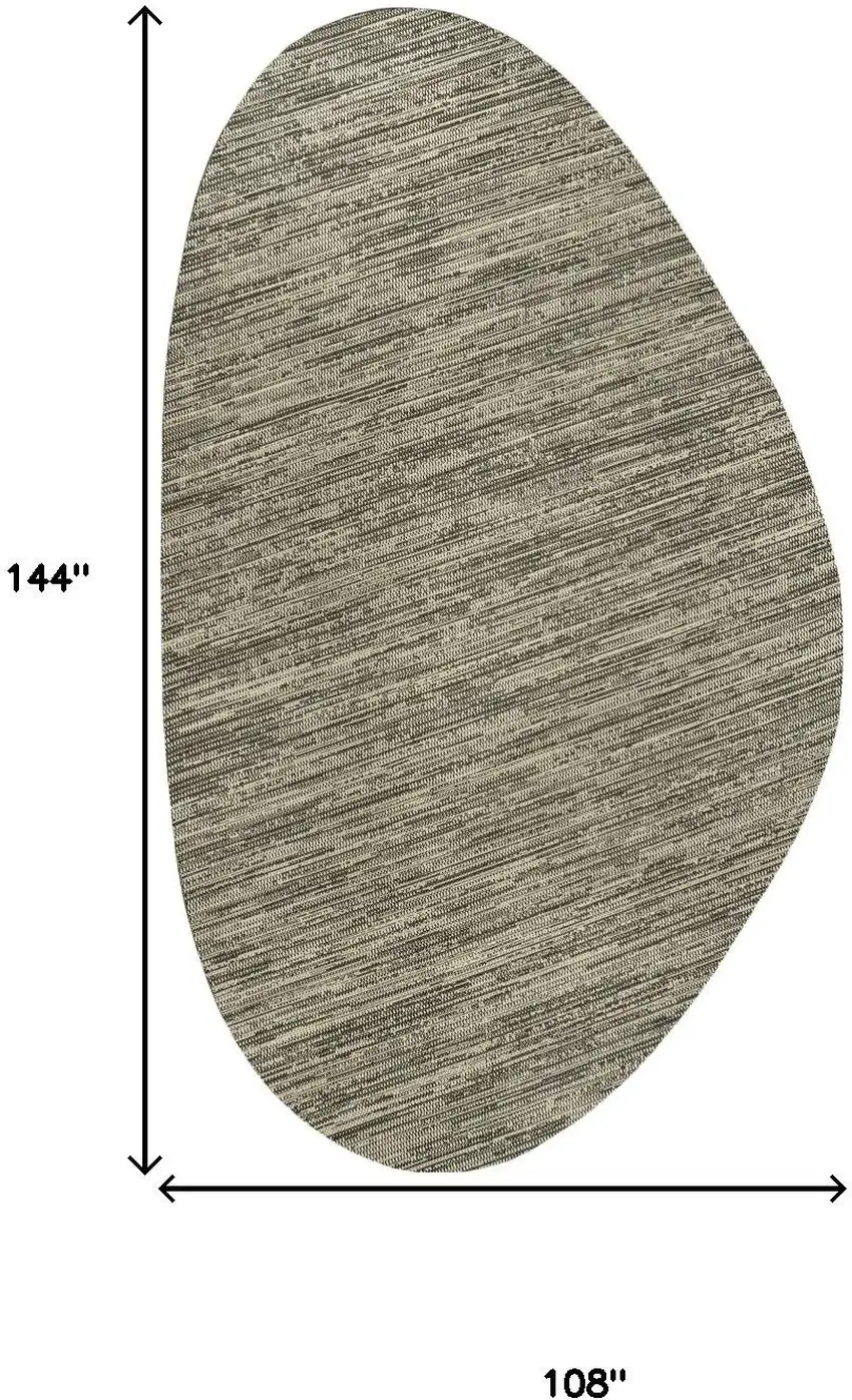Beige And Brown Medallion Indoor Outdoor Area Rug Photo 5
