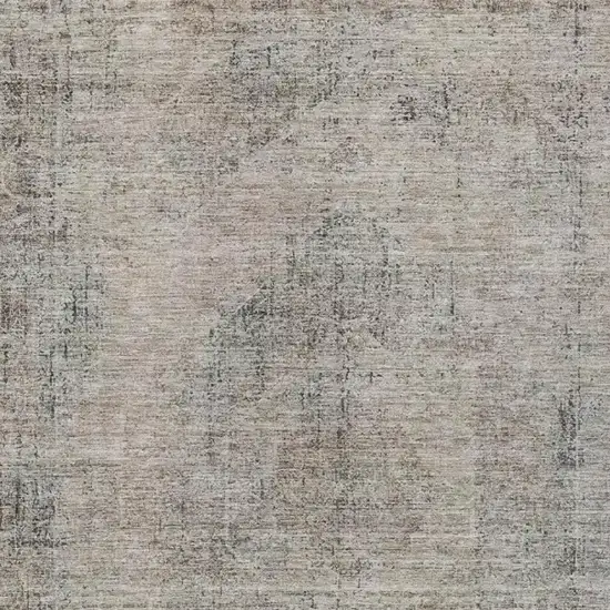 Beige And Brown Oriental Washable Indoor Outdoor Area Rug Photo 3
