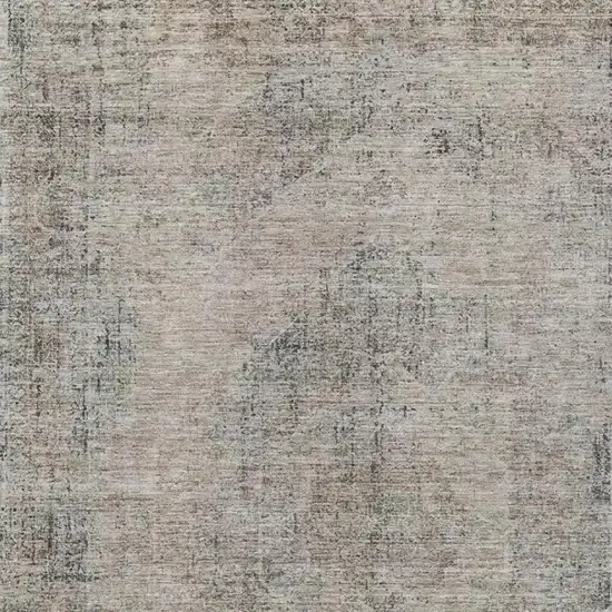 Beige And Brown Oriental Washable Indoor Outdoor Area Rug Photo 3
