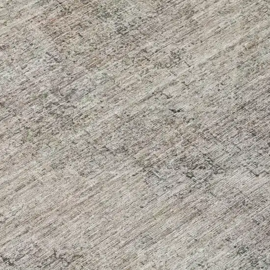 Beige And Brown Oriental Washable Indoor Outdoor Area Rug Photo 6