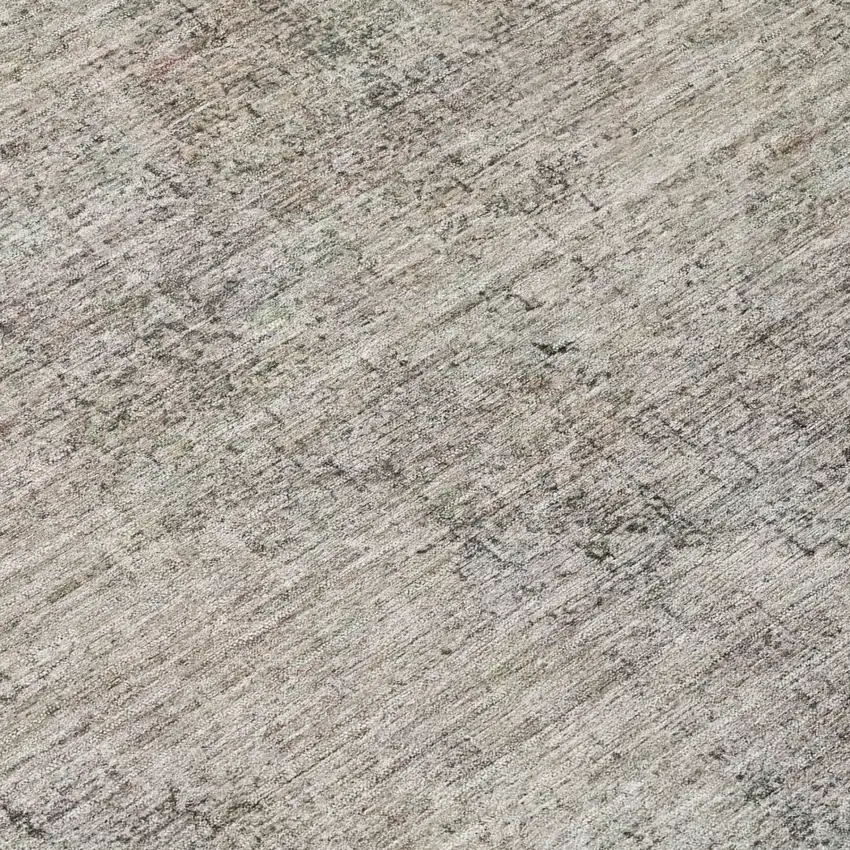 Beige And Brown Oriental Washable Indoor Outdoor Area Rug Photo 6