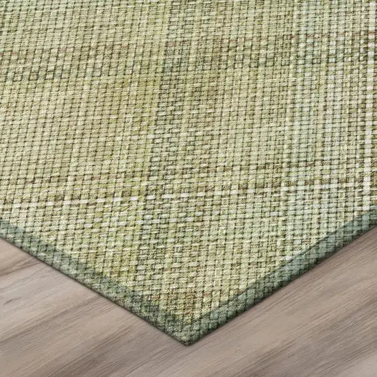 Beige And Brown Plaid Washable Indoor Outdoor Area Rug Photo 4