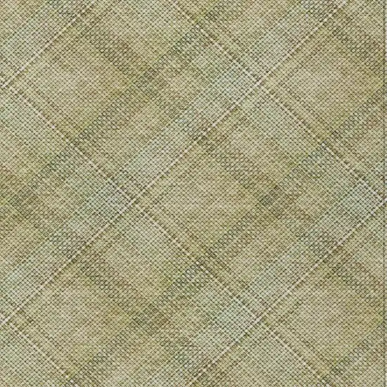 Beige And Brown Plaid Washable Indoor Outdoor Area Rug Photo 4