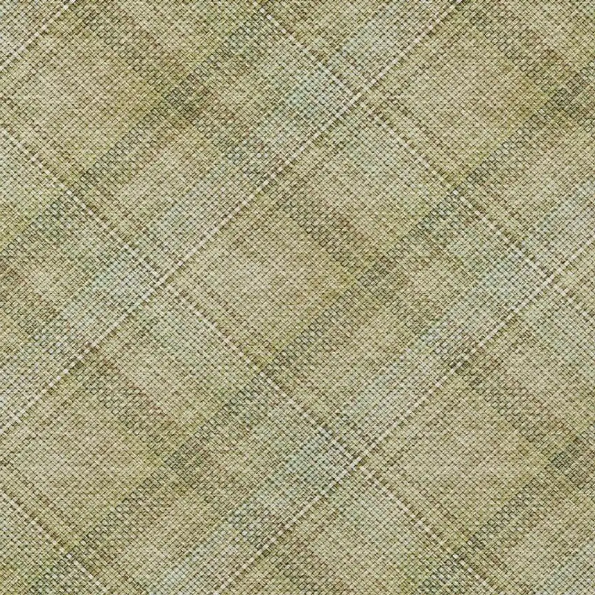 Beige And Brown Plaid Washable Indoor Outdoor Area Rug Photo 9