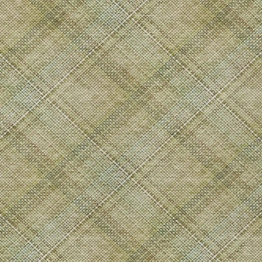 Beige And Brown Plaid Washable Indoor Outdoor Area Rug Photo 8