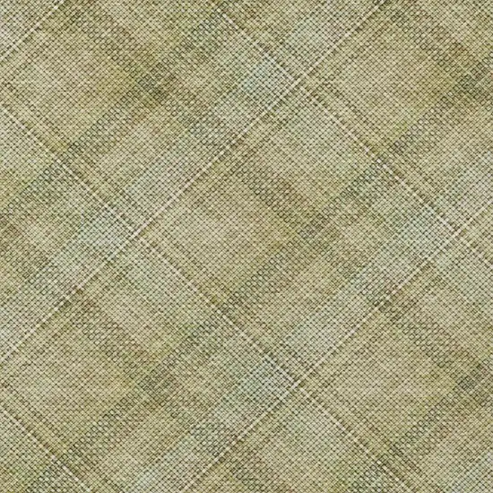Beige And Brown Plaid Washable Indoor Outdoor Area Rug Photo 1