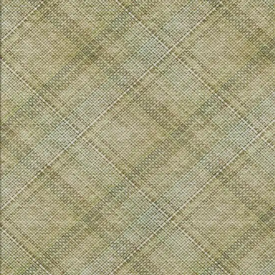Beige And Brown Plaid Washable Indoor Outdoor Area Rug Photo 5