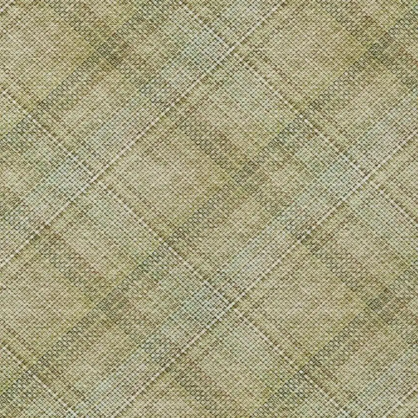 Beige And Brown Plaid Washable Indoor Outdoor Area Rug Photo 9