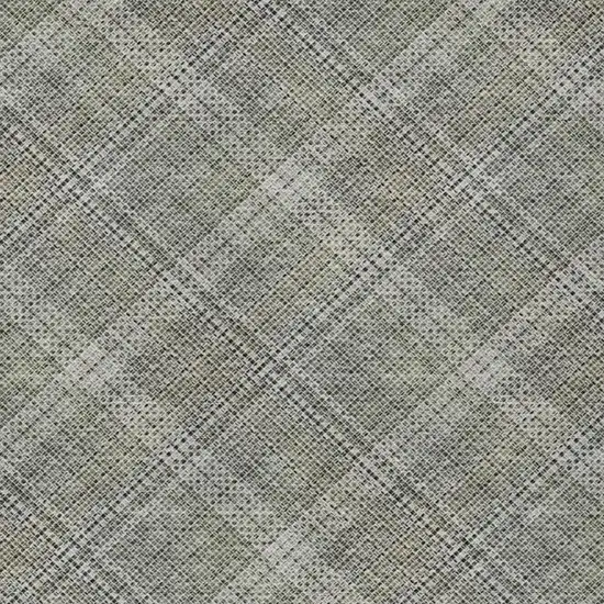 Beige And Brown Plaid Washable Indoor Outdoor Area Rug Photo 6