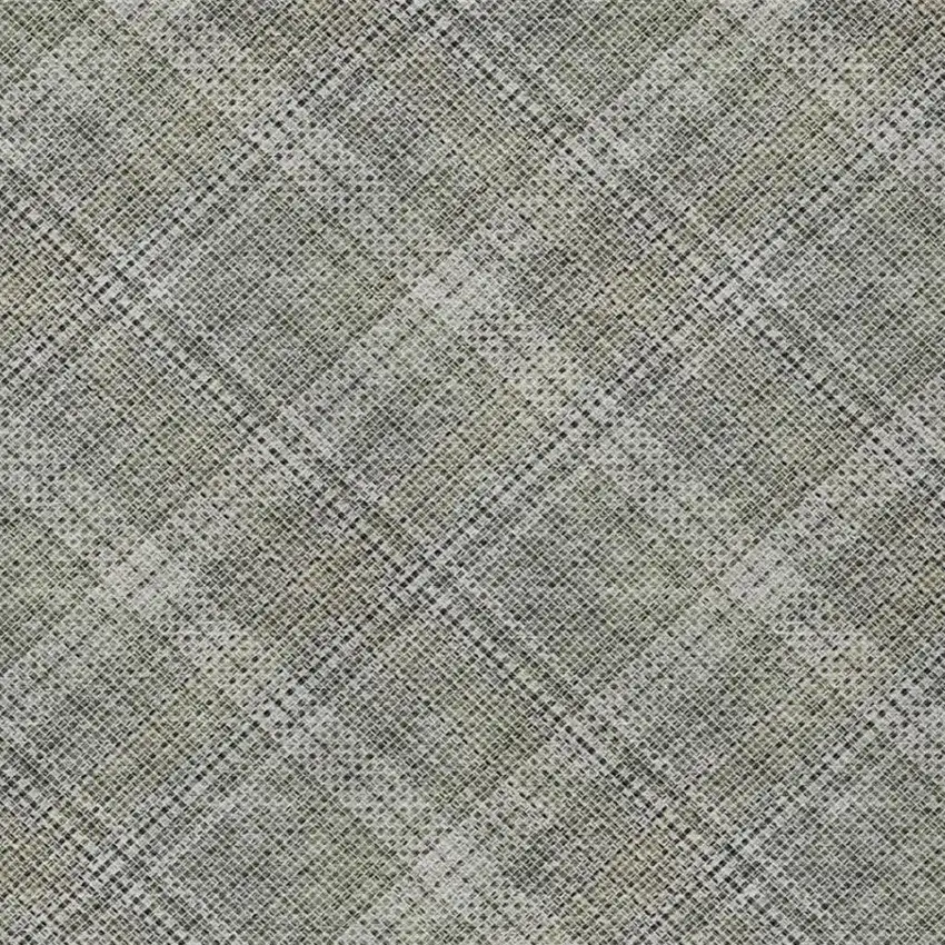 Beige And Brown Plaid Washable Indoor Outdoor Area Rug Photo 4