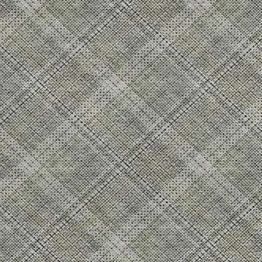 Beige And Brown Plaid Washable Indoor Outdoor Area Rug Photo 2