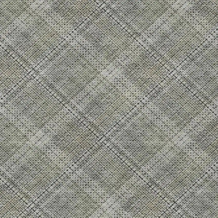 Beige And Brown Plaid Washable Indoor Outdoor Area Rug Photo 4