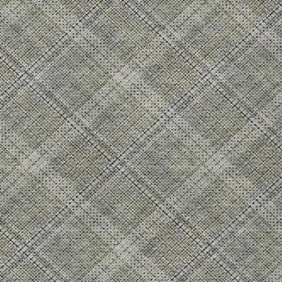 Beige And Brown Plaid Washable Indoor Outdoor Area Rug Photo 5