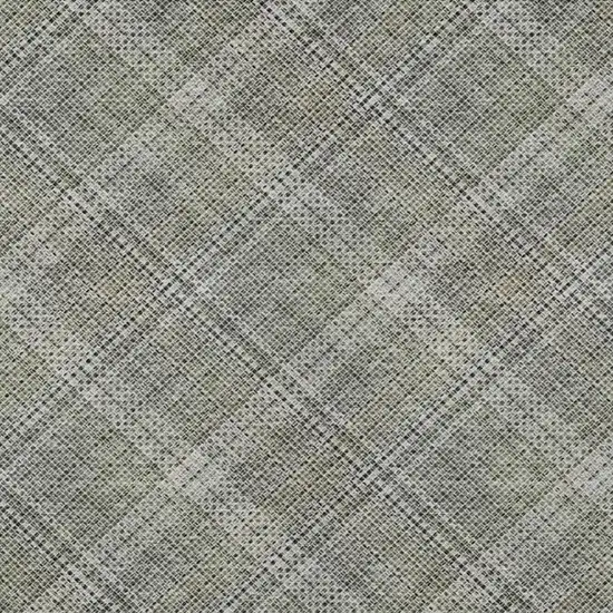 Beige And Brown Plaid Washable Indoor Outdoor Area Rug Photo 7