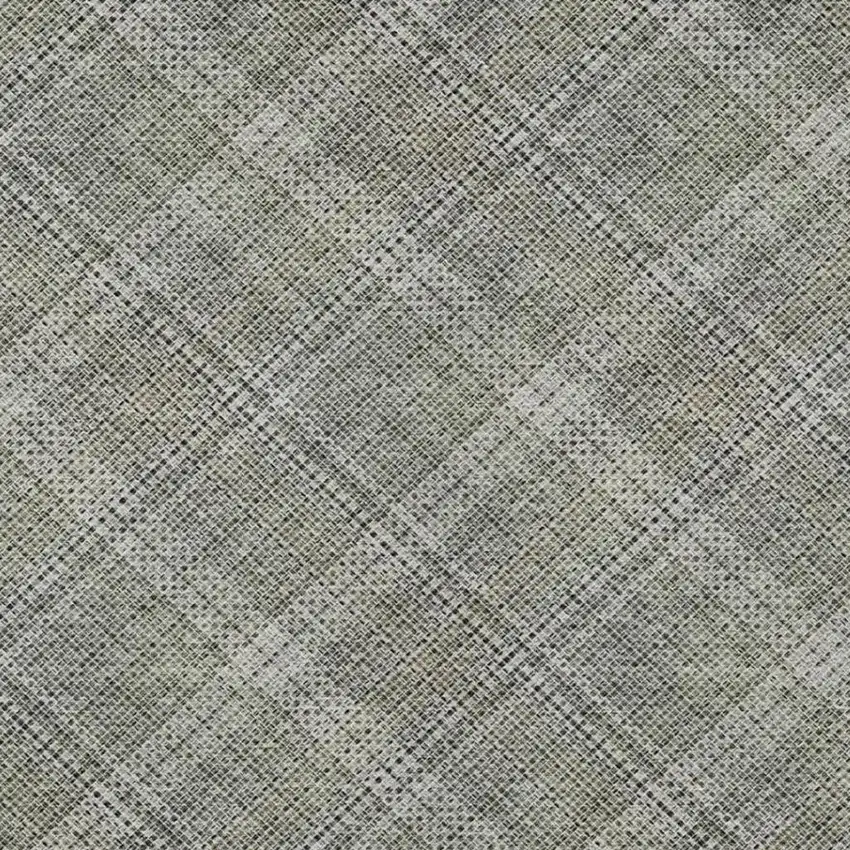Beige And Brown Plaid Washable Indoor Outdoor Area Rug Photo 7