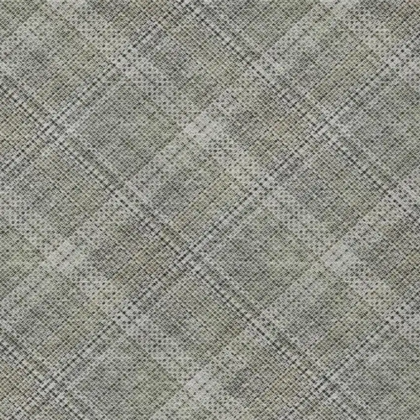 Beige And Brown Plaid Washable Indoor Outdoor Area Rug Photo 9