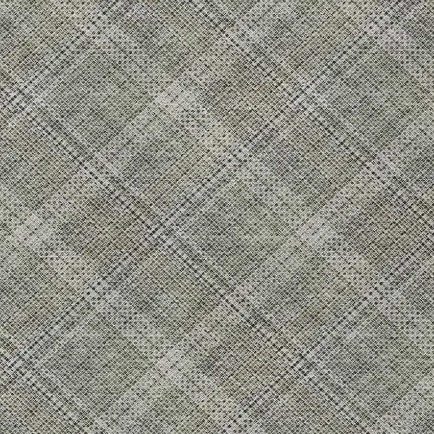Beige And Brown Plaid Washable Indoor Outdoor Area Rug Photo 1