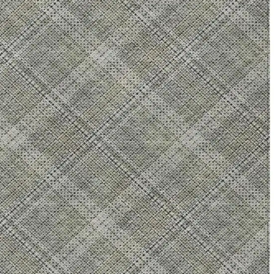 Beige And Brown Plaid Washable Indoor Outdoor Area Rug Photo 9