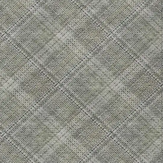 Beige And Brown Plaid Washable Indoor Outdoor Area Rug Photo 6