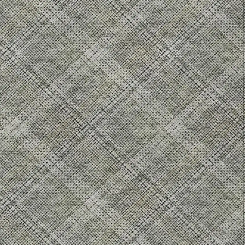Beige And Brown Plaid Washable Indoor Outdoor Area Rug Photo 6