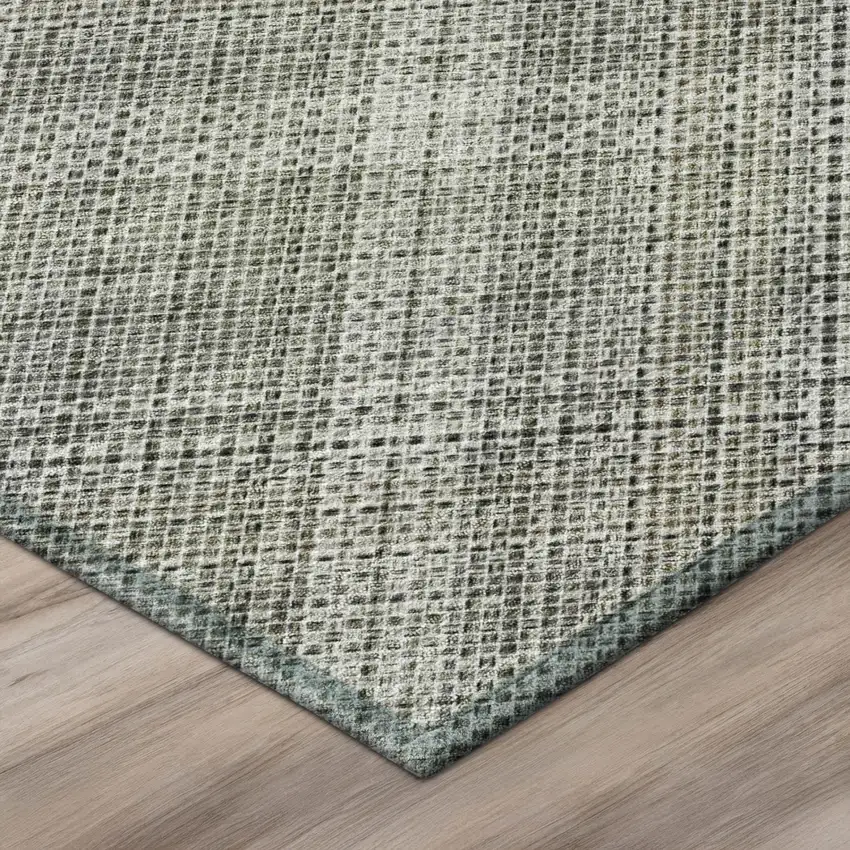 Beige And Brown Plaid Washable Indoor Outdoor Area Rug Photo 8