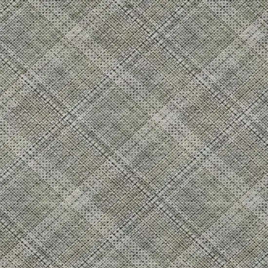 Beige And Brown Plaid Washable Indoor Outdoor Area Rug Photo 5