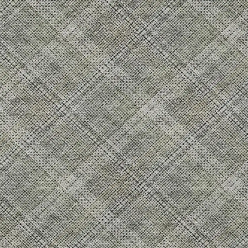 Beige And Brown Plaid Washable Indoor Outdoor Area Rug Photo 5