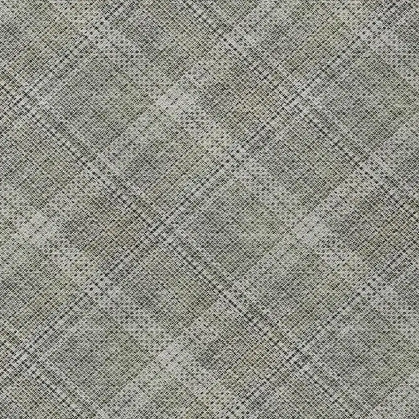 Beige And Brown Plaid Washable Indoor Outdoor Area Rug Photo 5