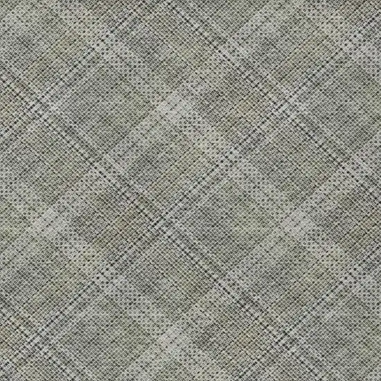 Beige And Brown Plaid Washable Indoor Outdoor Area Rug Photo 6