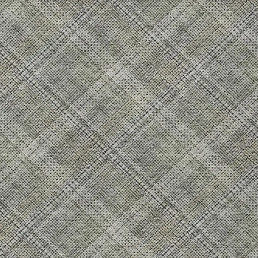 Beige And Brown Plaid Washable Indoor Outdoor Area Rug Photo 6