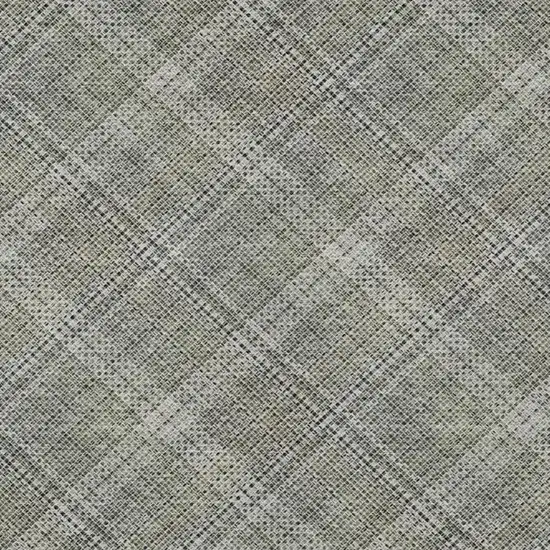Beige And Brown Plaid Washable Indoor Outdoor Area Rug Photo 1