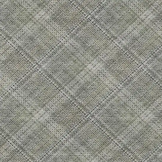 Beige And Brown Plaid Washable Indoor Outdoor Area Rug Photo 9