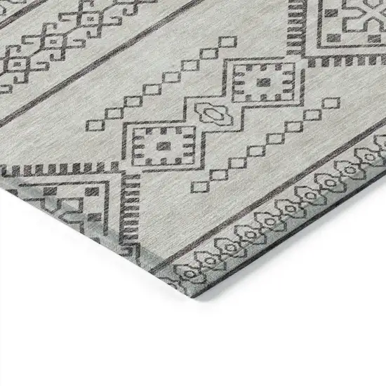 Beige And Brown Southwestern Washable Indoor Outdoor Area Rug Photo 4