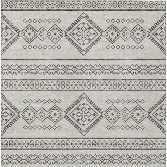 Beige And Brown Southwestern Washable Indoor Outdoor Area Rug Photo 7