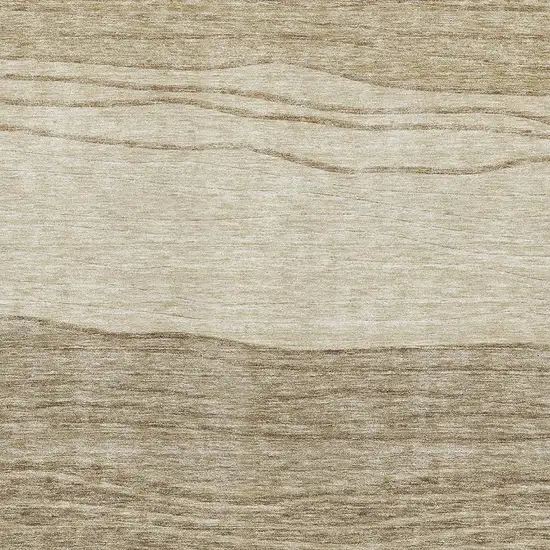 Beige And Brown Striped Washable Area Rug With UV Protection Photo 4