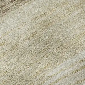 Photo of Beige And Brown Striped Washable Area Rug With UV Protection