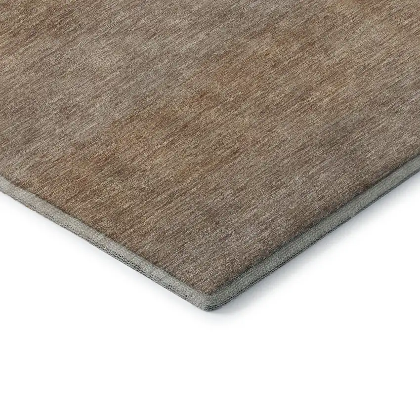 Beige And Brown Striped Washable Area Rug With UV Protection Photo 6