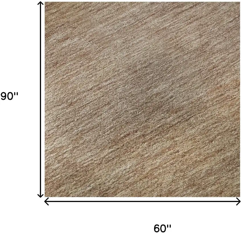 Beige And Brown Striped Washable Area Rug With UV Protection Photo 9