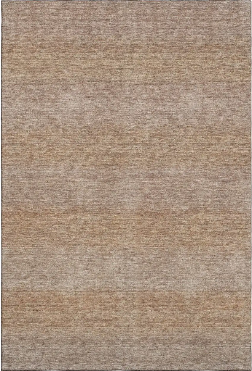 Beige And Brown Striped Washable Area Rug With UV Protection Photo 4