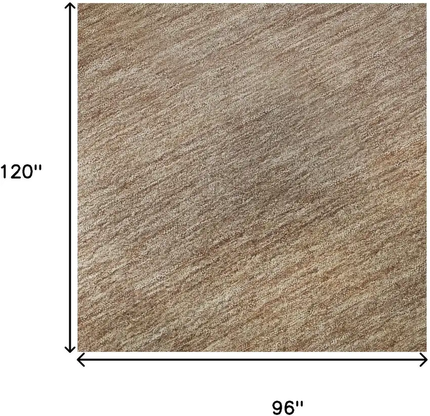 Beige And Brown Striped Washable Area Rug With UV Protection Photo 8