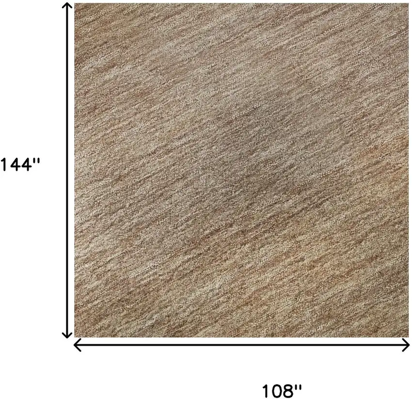 Beige And Brown Striped Washable Area Rug With UV Protection Photo 9