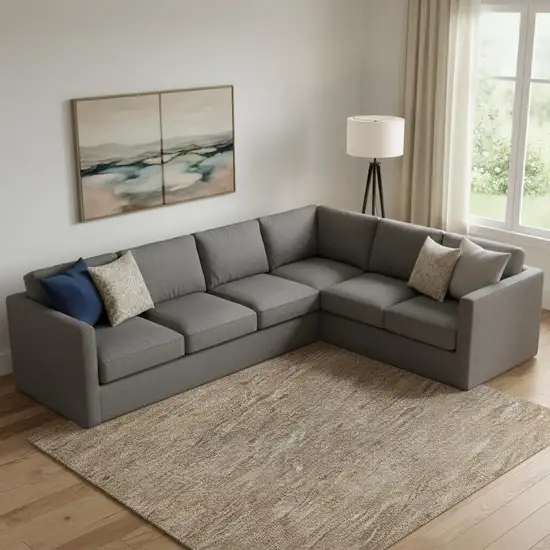 Beige And Brown Striped Washable Area Rug With UV Protection Photo 2