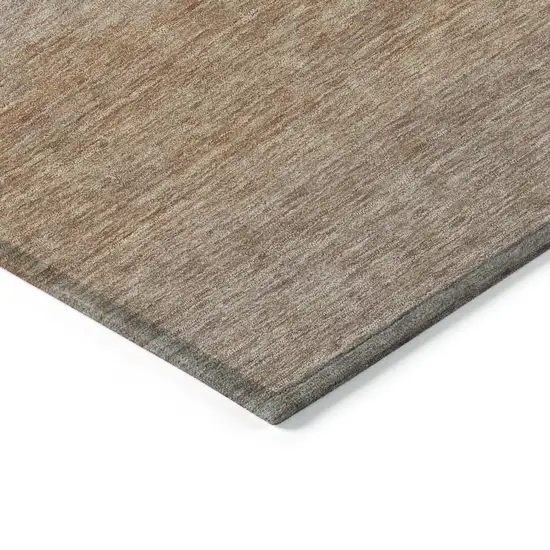 Beige And Brown Striped Washable Indoor Outdoor Area Rug Photo 3