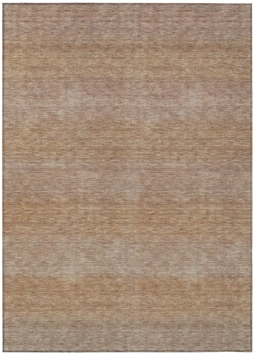 Beige And Brown Striped Washable Indoor Outdoor Area Rug Photo 2