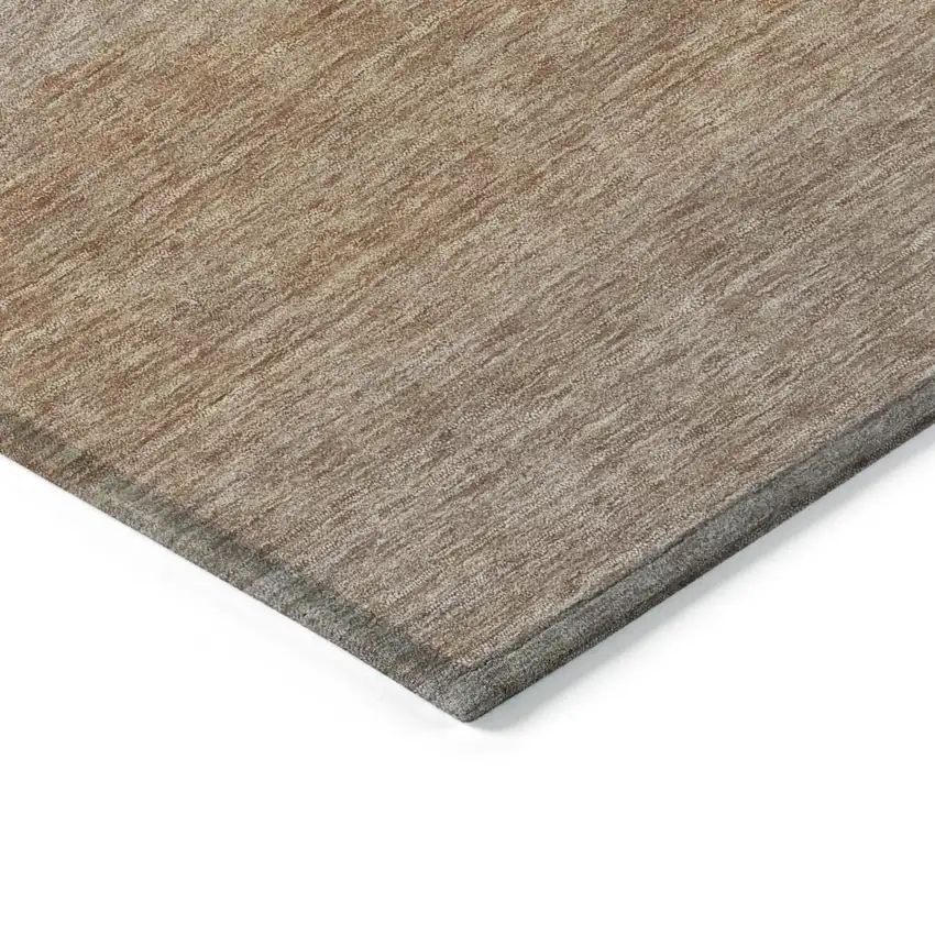 Beige And Brown Striped Washable Indoor Outdoor Area Rug Photo 3